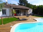 Vente villa plain-pied piscine chauffee 3 chambres plein sud Les ISSAMBRES 